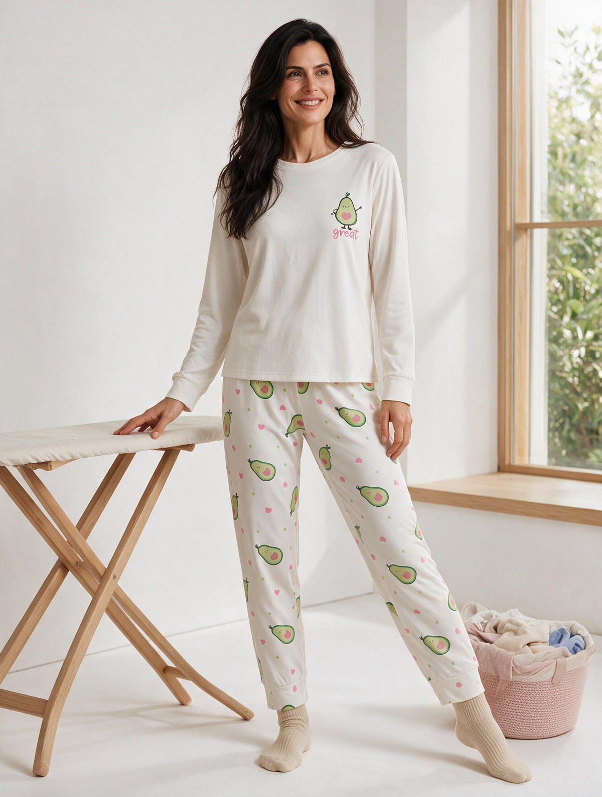 Pijama mujer estampado aguacates