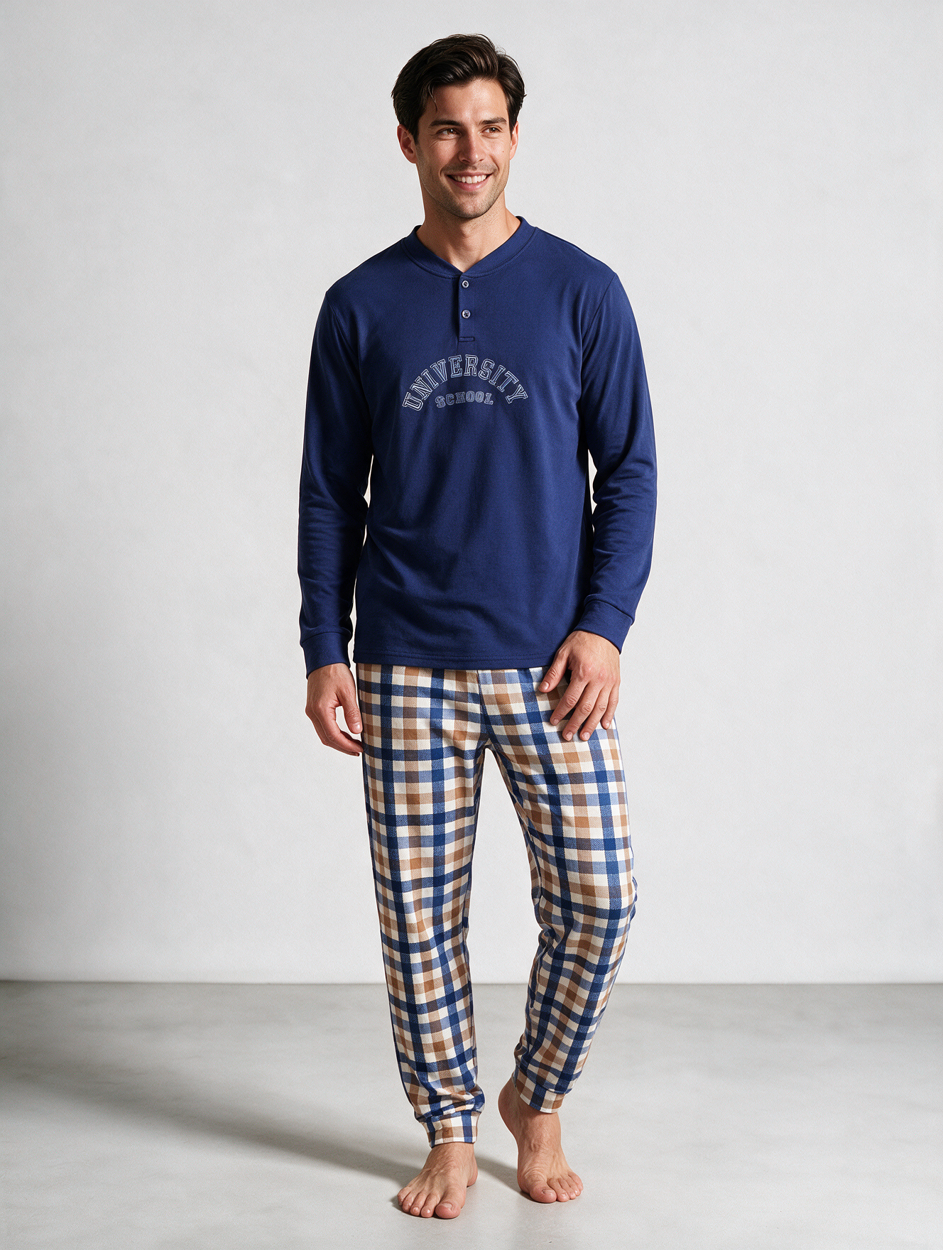 Pijama Hombre Cuadros College