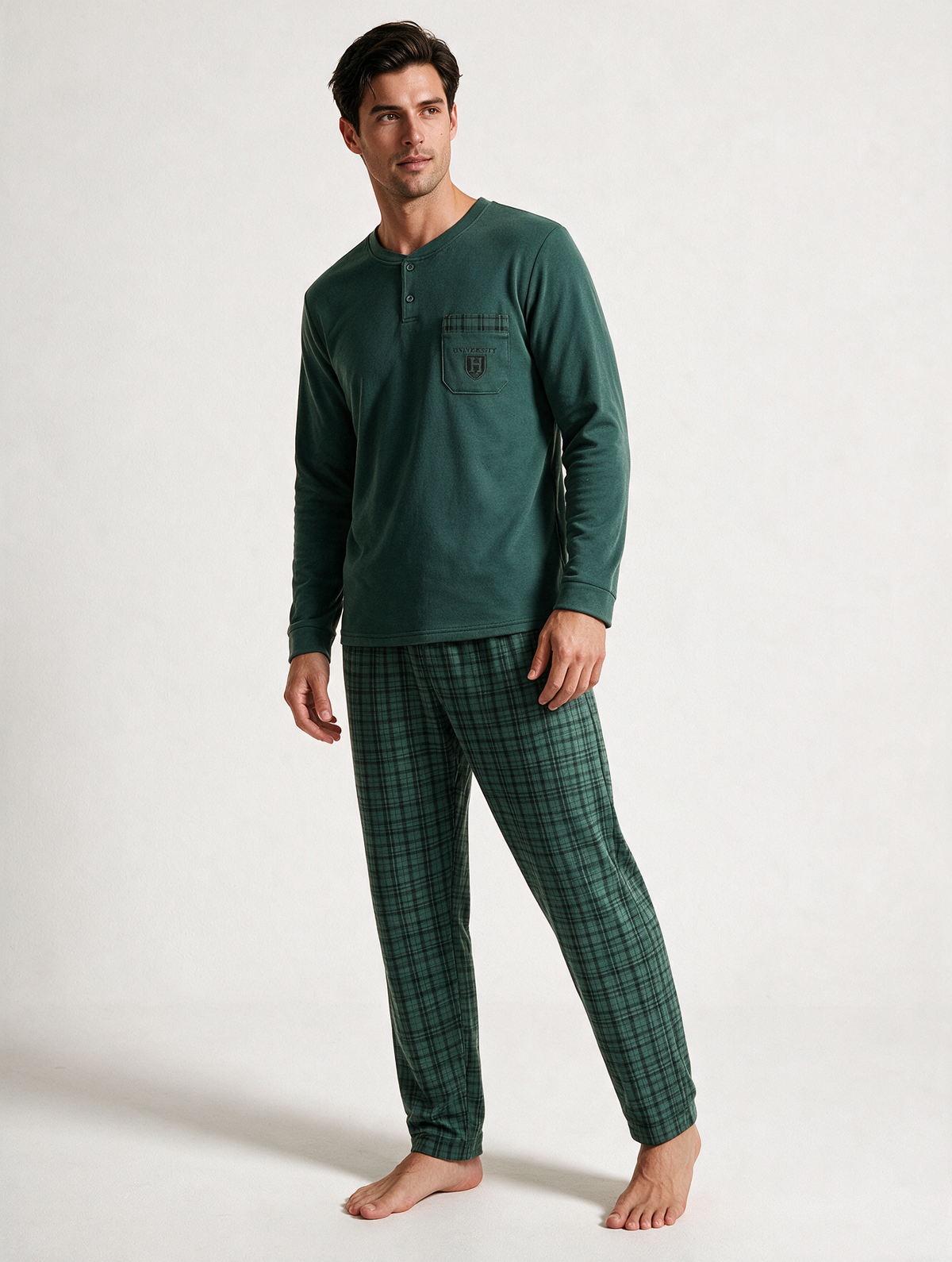 Pijama Hombre Pantalón Cuadros