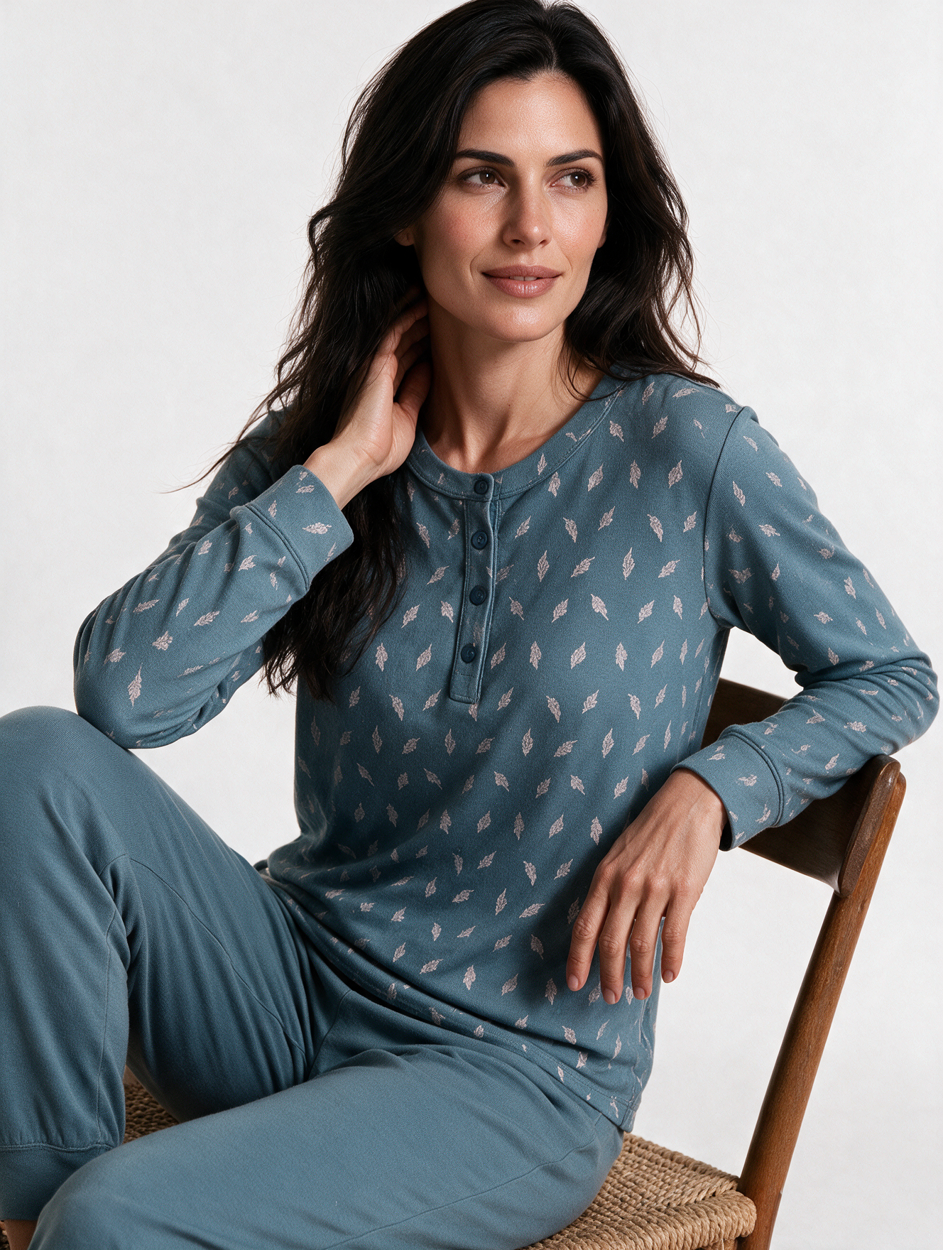 Pijama mujer estampado botánico