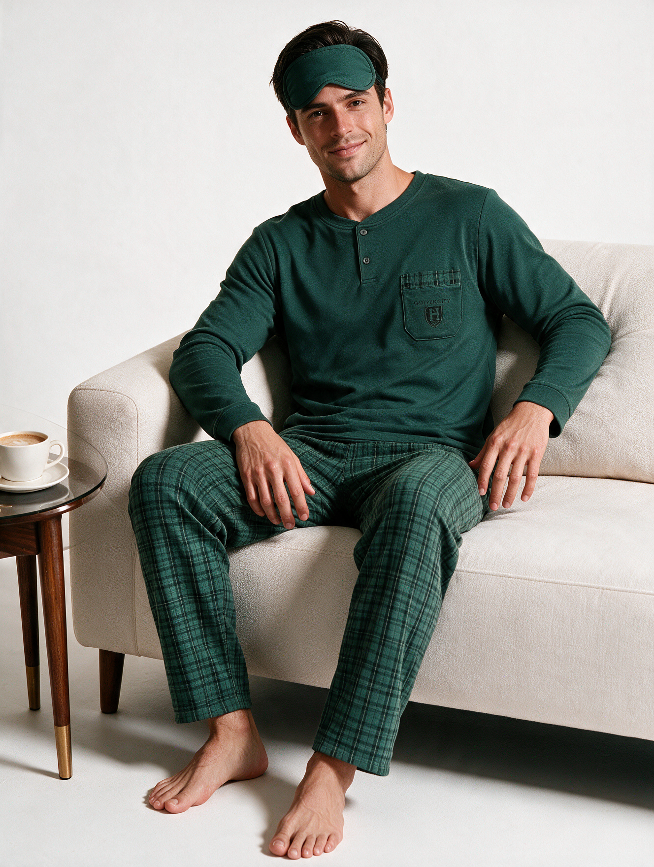 Pijama Hombre Pantalón Cuadros